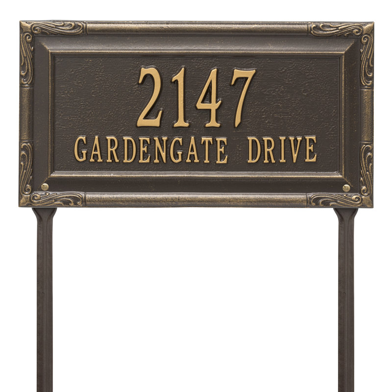 Whitehall Products Gardengate Personalized Grande 2Line Lawn Address Sign Wayfair.ca